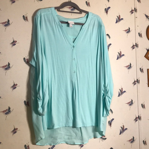💜Blue High Low Shirt - Picture 1 of 2